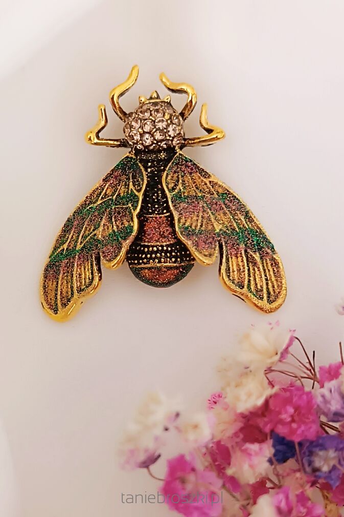 Pszczoła z brokatem