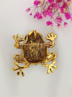 Kolorowa żabka z cyrkoniami - 3