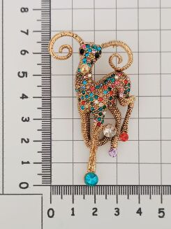 Koziołek z kolorowymi cyrkoniami - 3