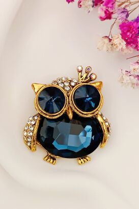 Piękna granatowa sowa