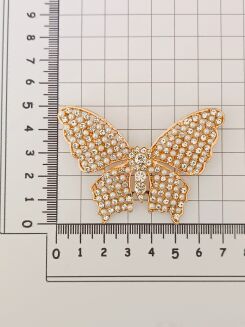 Duży motyl z perłami i cyrkoniami - 2