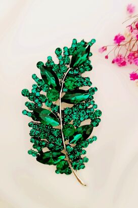 Zielone pióro/liść