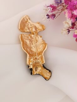 Nowoczesna broszka twarz - 2