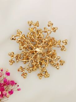 Duża przestrzenna broszka z niebieskimi cyrkoniami - 4