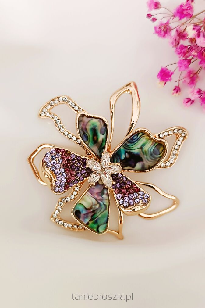 Piękna damska broszka dużych rozmiarów