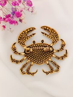 Duży niebieski krab z cyrkoniami - 2