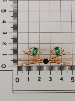 Śliczna broszka oczy kota - 2