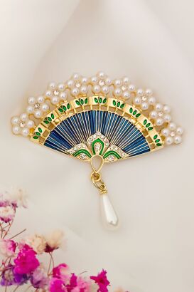 Wachlarz w niebieskiej kolorystyce