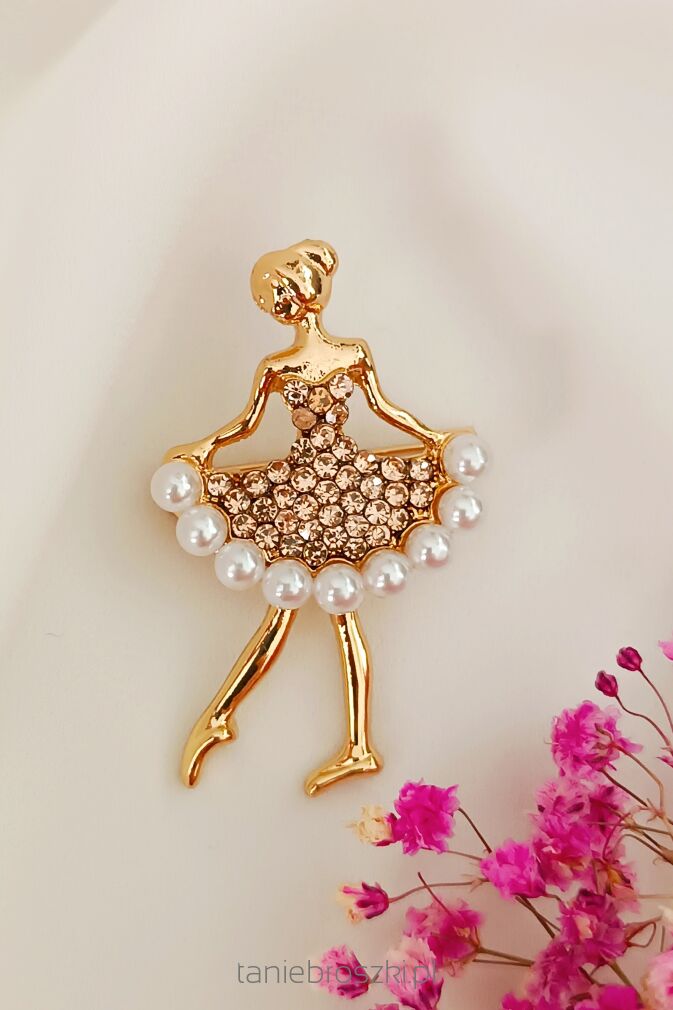 Baletnica z perełkami i cyrkoniami