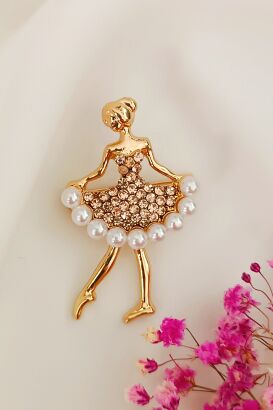 Baletnica z perełkami i cyrkoniami