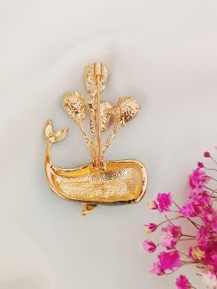 Super broszka wieloryb z cyrkoniami - 4