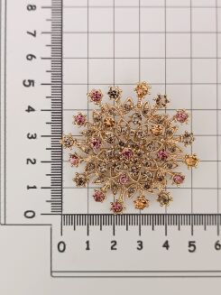 Kobieca broszka z mnóstwem cyrkoni - 3