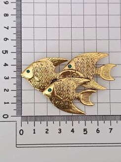 Minimalistyczny broszka płynące ryby - 3