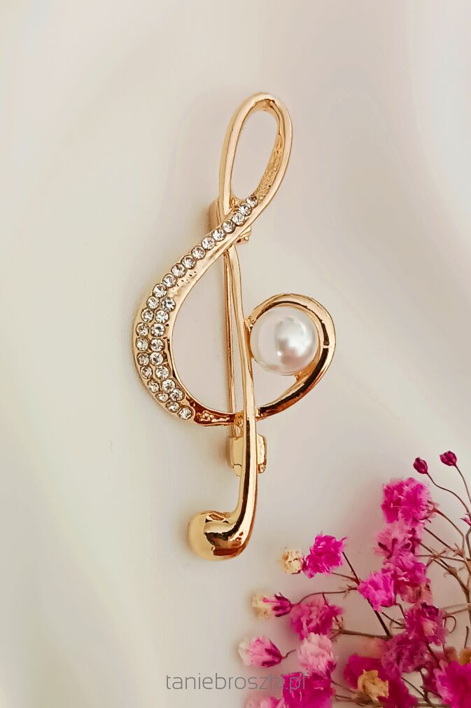 Klucz wiolinowy z perłą